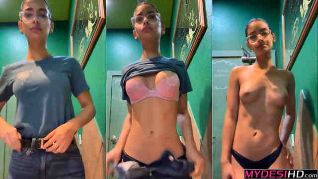 Hidden Cam Catches Smokin Hot Slim College Slut Undressing